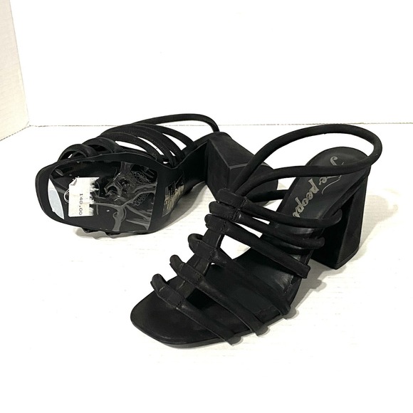 Free People Shoes - NEW Free People Block Heel New Womens Colette Cinched Black 38.5 US 8.5